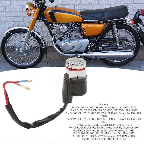 Tændingslås 35010 111 671 Varmebestandig Vandtæt Pålidelig Tændingsnøgle Lås Sæt Til CB100 CB 100 Super Sport 100