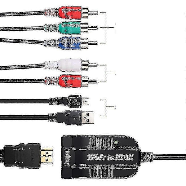 Komponentti HDMI-muunnin Tukee 1080p Uros Ypbpr HDMI-adapteriin R/l HDMI 5rca HDMI:iin P20211224628
