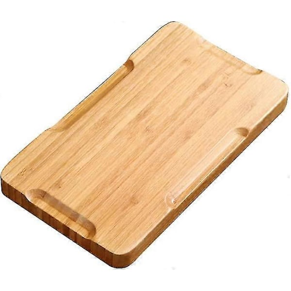 Bambubricka Bambu Serveringsbricka Träbricka Rektangulär Fat Blomsterpresent