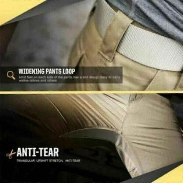 2021 Uppgraderade Vattentäta Shorts Herr Cargo Shorts Avslappnad Passform Vattenavvisande Arbets Vandringsshorts Utomhusaktivitet Khaki L