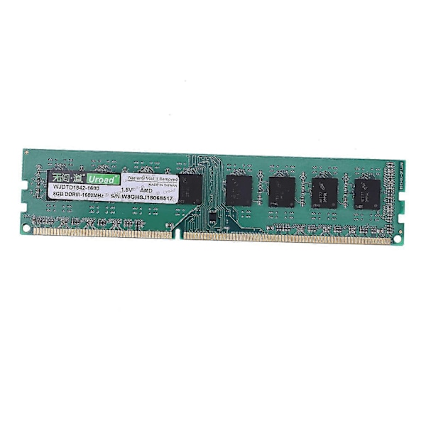 8gb Ddr3 Ddr3i 1600mhz Ram Desktop Hukommelse Dimm Kun Til Amd Computer Pc(8gb)