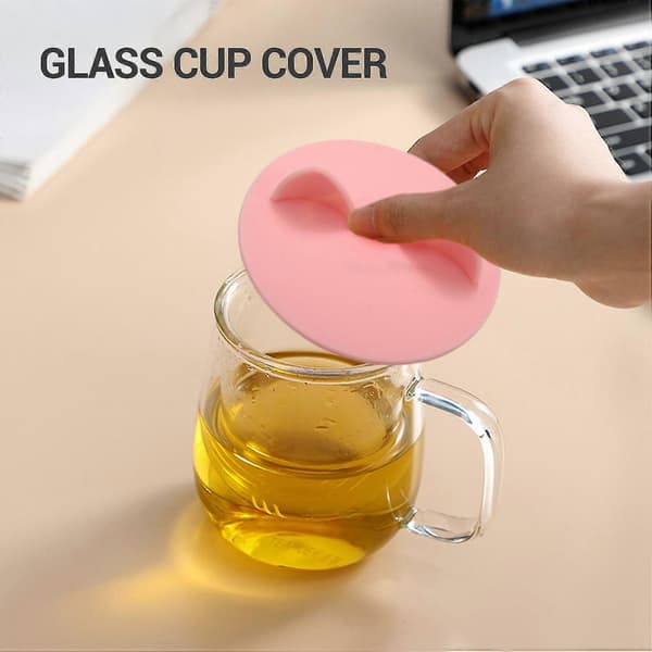 Glas Kopplock 6 st Öra Silikon Anti Damm Kopplock Te Mugg Topplock För Kaffekoppslock För
