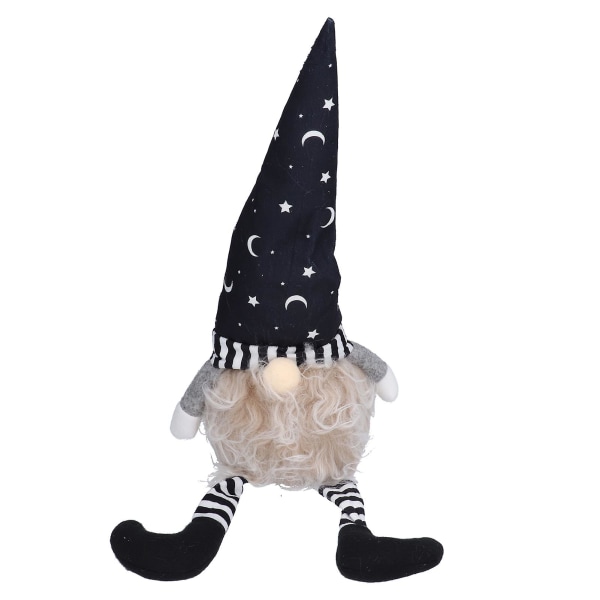 Halloween Plysch Tomtar Leksak Högtid Söt Utsökt Tomte Docka Dekoration Ornament Med Ljus Straight Hat