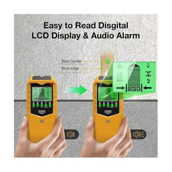 5 I 1 Elektrisk Multifunktionel Regelsøger Smart Regelsensor Med LCD-Display Til Træ AC Ledning Pi