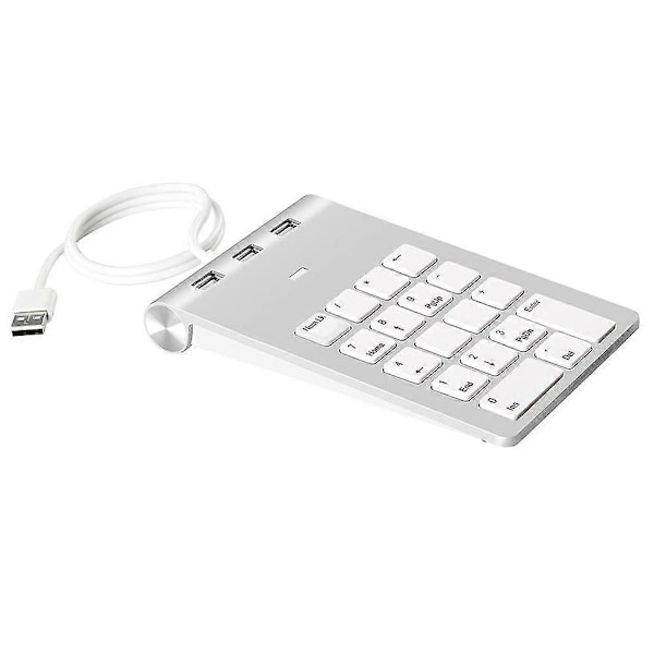 Mini USB 2.0 Numeriskt Tangentbord 18 Tangenter Digitalt Tangentbord Ultratunt Nummerblock för Dator PC Laptop