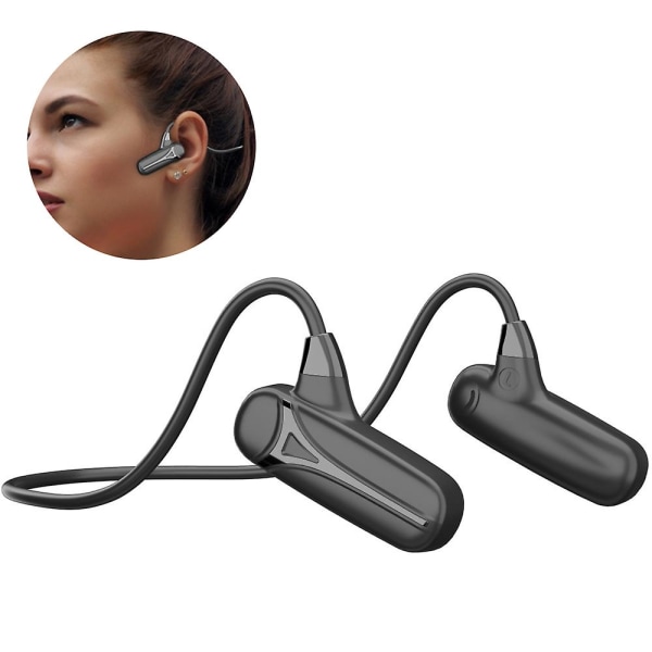 Öppna trådlösa Bone Conduction-hörlurar med Bluetooth 5.0 Mic Black
