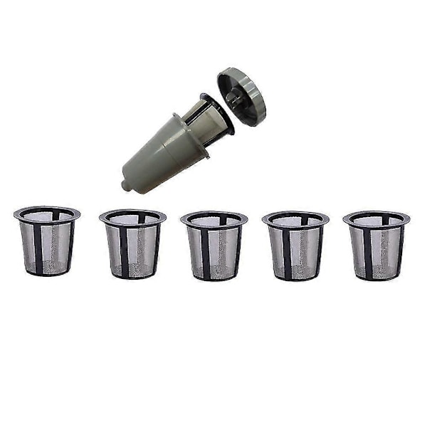 Genanvendeligt kaffefilter med 5 ekstra filtre B31 B40 B45 B50 B55 B60 B65 B70 B75 K31 K45 K50 K55