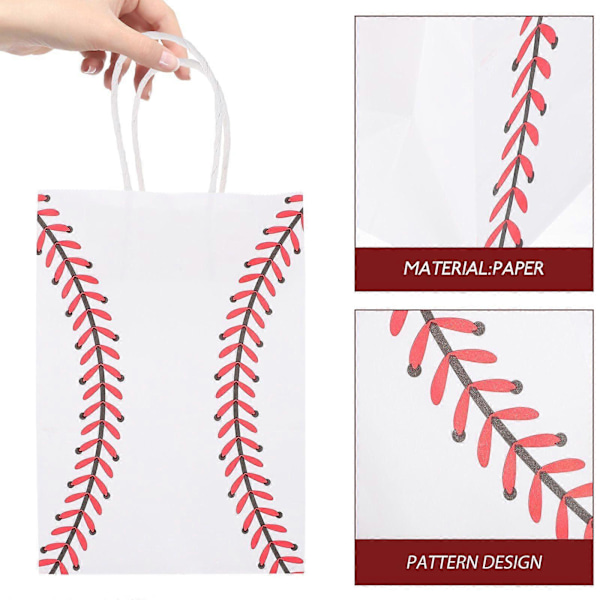 12 stk Baseball Party Gaveposer Godteposer for Bursdagsfest Temafest