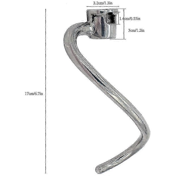 7 Quart Dejkrog Erstatning Til Kitchenaid Ksm7990 Ksm7581 Røremaskine - Rustfrit Stål