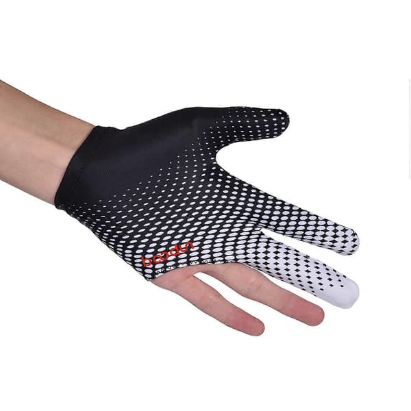 2-pack Billardkö-skydd 3-fingrar Billardhandske Vänster Hand Snookerhandskar