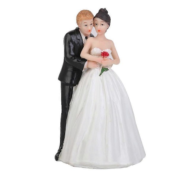 Romantisk Figur Brudgom Klem for Bryllupskaketopper Smart Bryllupsdekor