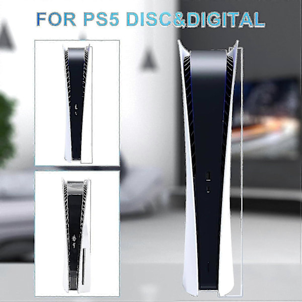PS5 Väggfäste För Playstation 5 (skiv- Och Digital Edition) Robust Stål Med Kontrollhållare Hörlurshängare Skruvar Svamp Vit