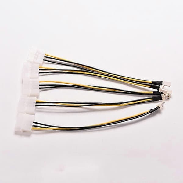 5 stk. 4-Pin Molex/IDE til 3-Pin CPU Kabinet Blæser Strømstik Kabel Adapter 20cm
