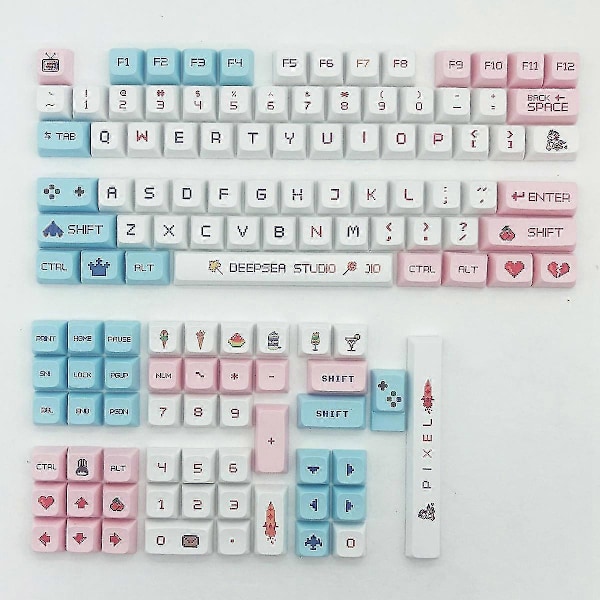 Pbt Keycap 125 Tangenter Xda Hög Profil Personlig Engelsk Tangent För Mekaniskt Gamingtangentbord F