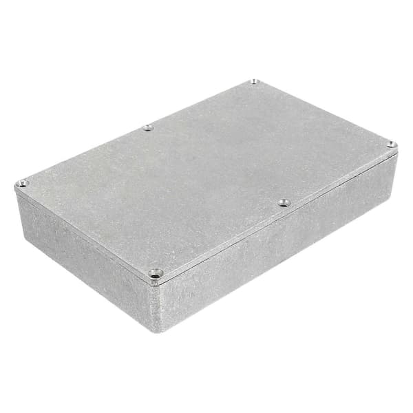 1 stk. Aluminium Stomp Box Kasse Gitarpedal Kabinett Erstatning (Sølv)
