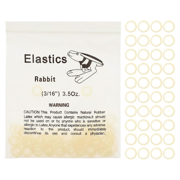 500 stk. Elastiske strikker for tannregulering, ortodontisk bruk, for å lukke mellomrom mellom tenner