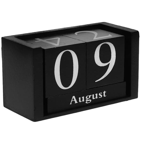 Elegant Träkalender Europeisk Stil Evighetskalender Kontorsblock Kalender Kontorsmaterial