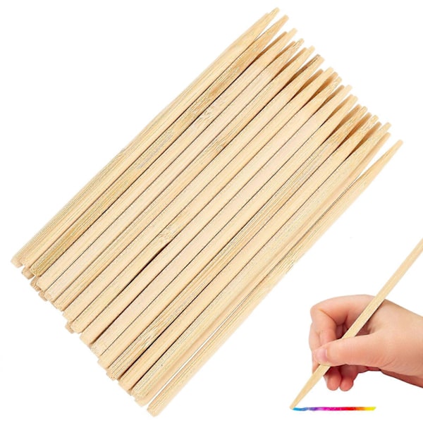30 stk. Børne Stylus Skrabepinde Kunst Bambuspinde Træ Stylus Pen Bambus Stylus Skrabe Farve Pen