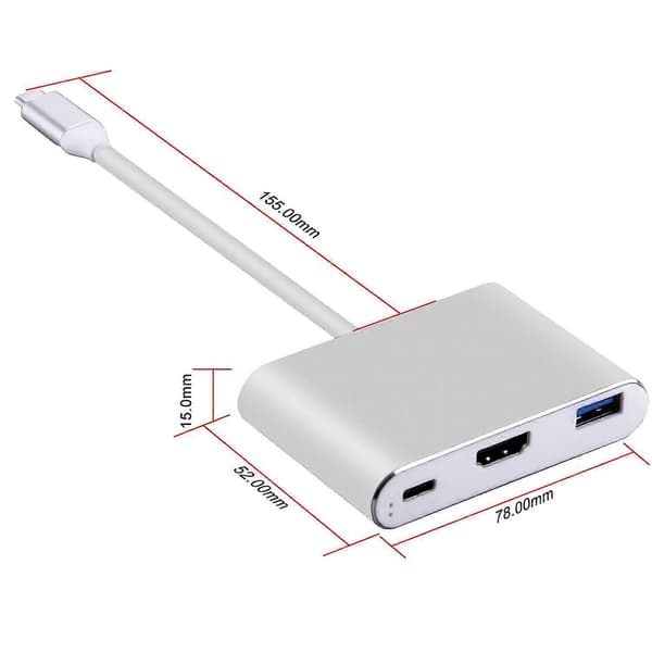 5-i-1 USB C Hub Dockingstation -kompatibel USB 3.0 Hub Adapter Dock För Xps Surface