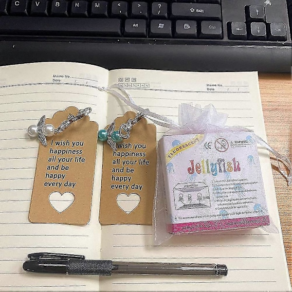 Engel Vedhæng, gæstegave Engel med Organza Pose Kraft Papir Vedhæng Til Bryllup Dåbsgave P
