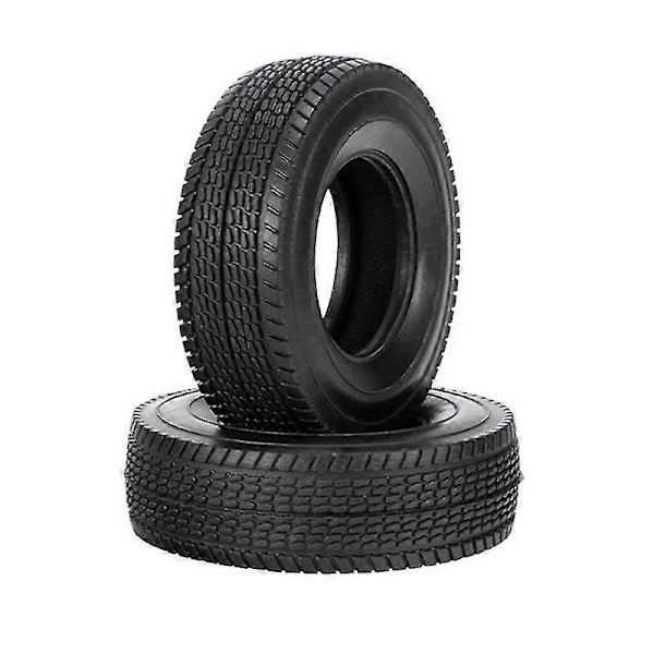 2 st 25 mm Hårda Gummidäck För 1/14 Rc Semi Traktor Lastbil Tippbil Man King Hauler Actros Scania Upg