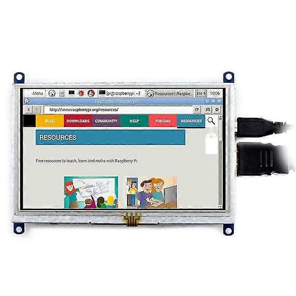 5 Tommer Resistiv Touch Screen LCD (b) 800 X 480 Pixler -kompatibel TFT LCD Skærm Til /3b+