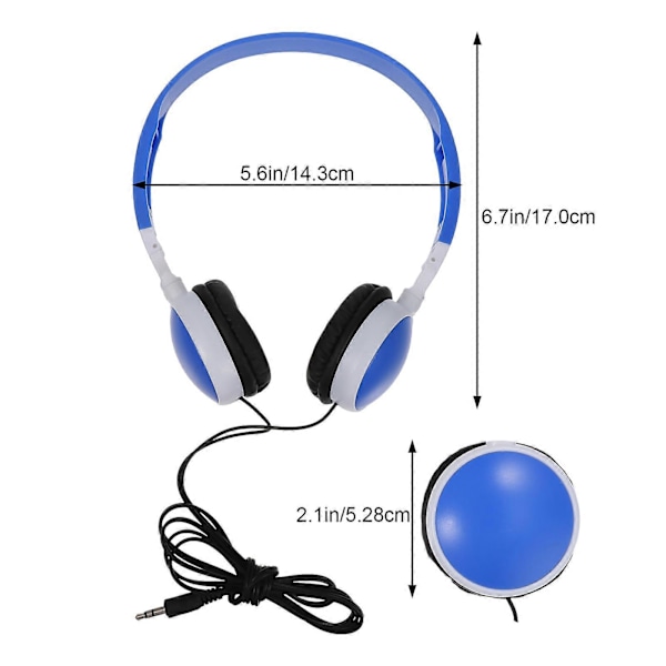 1 stk. Hodetelefon for barn Stereo Sammenleggbart Musikkheadset Kablet Øretelefon for barn