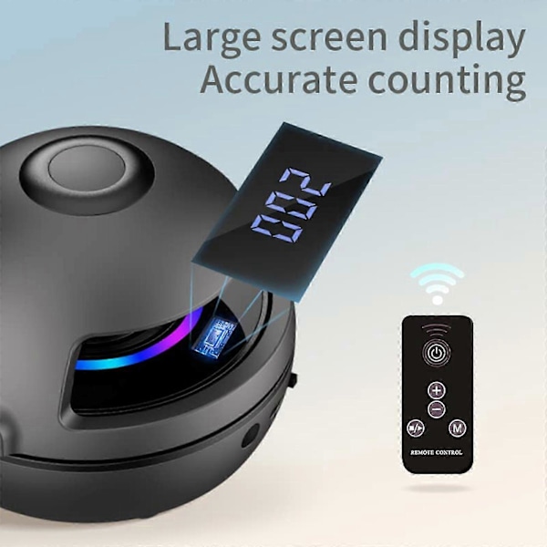 Elektrisk sjippetovsmaskine - 70 cm kreativ ABS elektronisk tælling - Kalorieforbrænding, Bluetooth-musik, LED-display - 10-trins justering