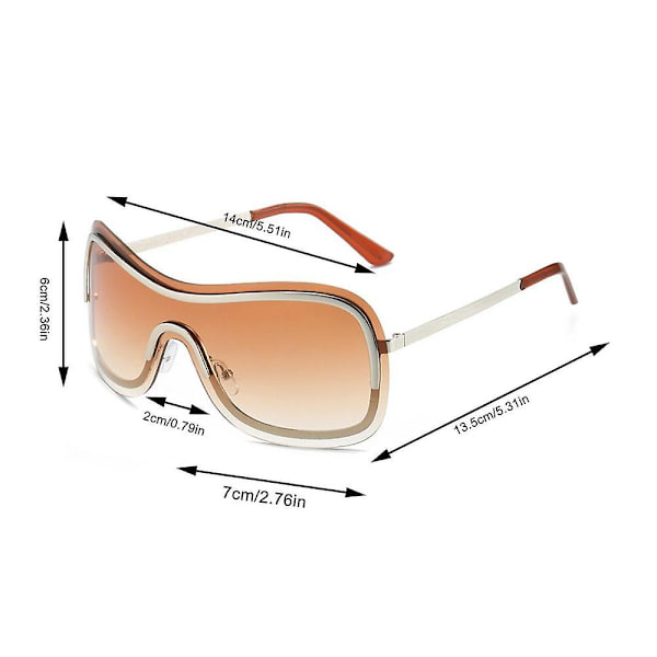 Solbriller Shades Oversized Solbriller For Kvinner Bærbare Wrap Around Shield Solbriller Sykling Kjøring Fiske Solbriller For Style 4