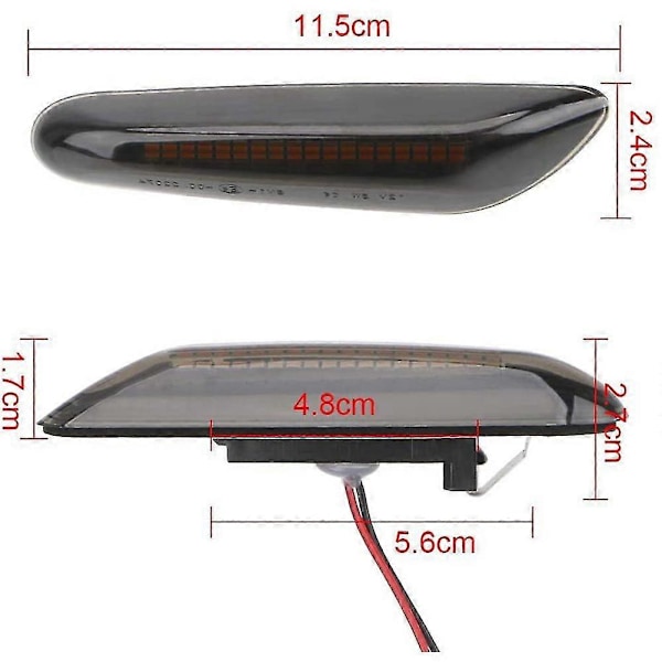Led-etu-lokasuojan sivuvalot vilkkuvalot - 1 3 5 -sarjoille E90 E91 E60 E61 E82 E83 Dyna