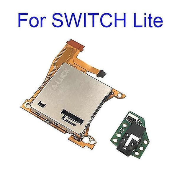 Til Switch Lite Spillekort Slot Læser Med Headset Audio Jack Socket Board Udskiftning Til Ns Switc
