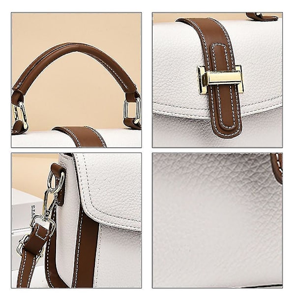 Stilig skulderveske for kvinner, jenter, messenger bag lommebok Weiß