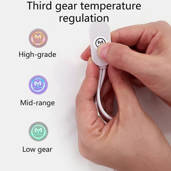 Elektrisk Fodvarmer 3 Gear Vinter Opvarmede Hjemmesko USB Hurtig Opvarmning Fødder Varmer Deep gray M