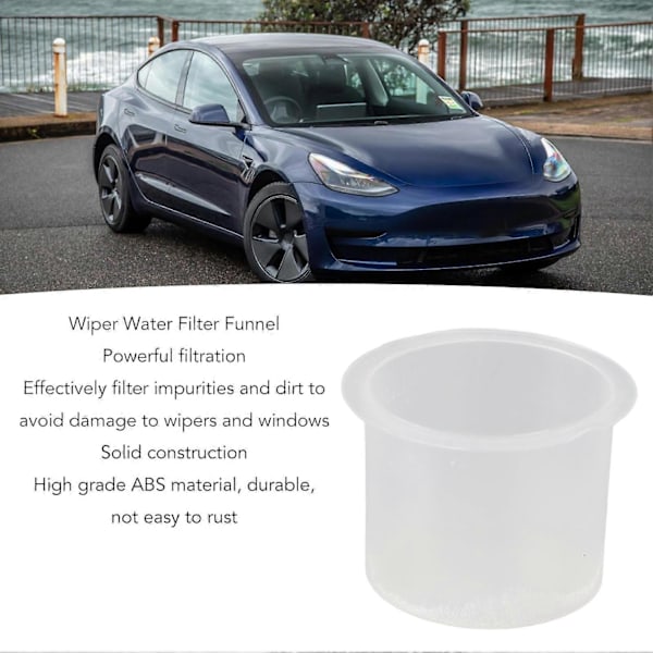 Pyyhkijän vesisuodatinsuppilo Valkoinen Pyyhkijän lasin vesitäyttösuppilo Vaihto Tesla Model 3 2023 - 2024