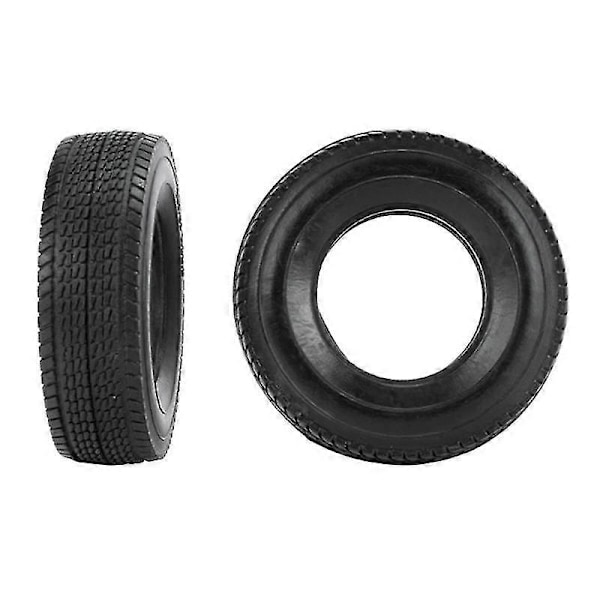 2 st 25 mm Hårda Gummidäck För 1/14 Rc Semi Traktor Lastbil Tippbil Man King Hauler Actros Scania Upg