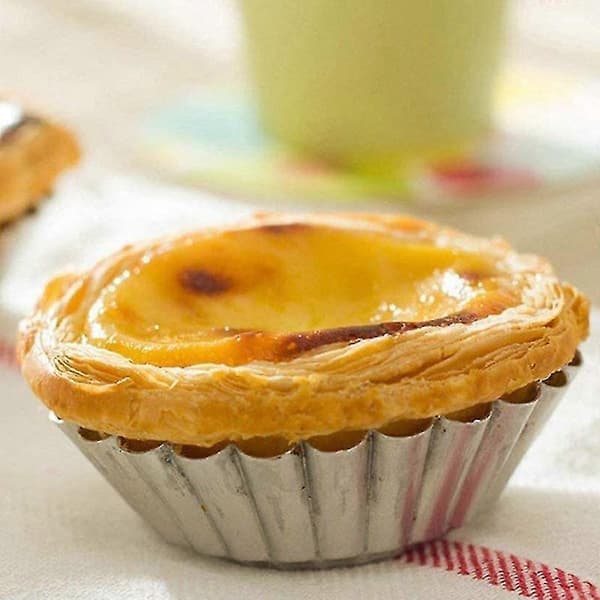 Äggtarteform Bakformar, 50 st Mini Pajformar Muffin Bakformar Cupcake Kakformar