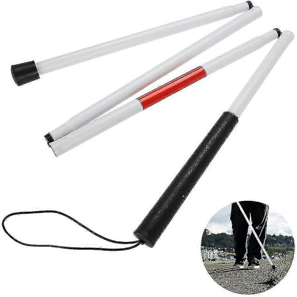 Ghyt Taitettava kävelykeppi sokeille, 124cm 4-osainen