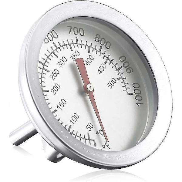 Grilltermometer, Grilltermometer i rustfritt stål for alle griller, røykere, røykere og grillvogner, dobbel temperaturvisning 50-500/100-1000