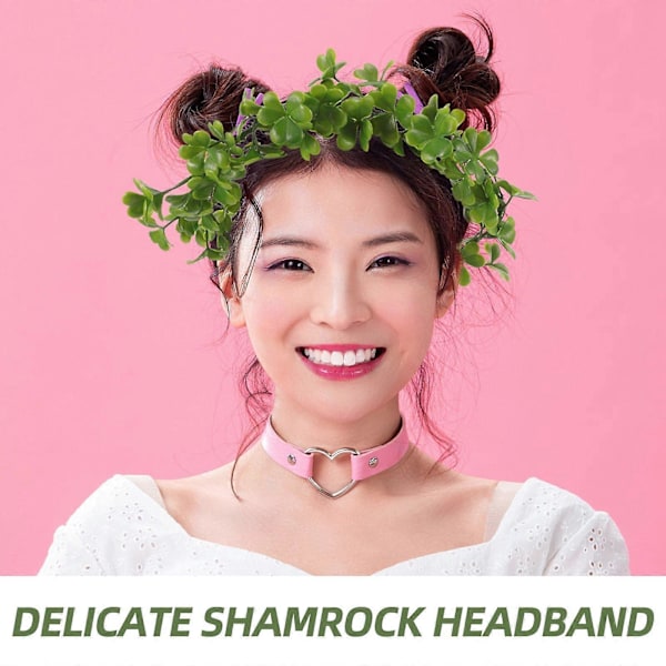 Saint Patricks Day Hodebånd Shamrock Krone Fe Hodeplagg Shamrock Garland Hodeplagg