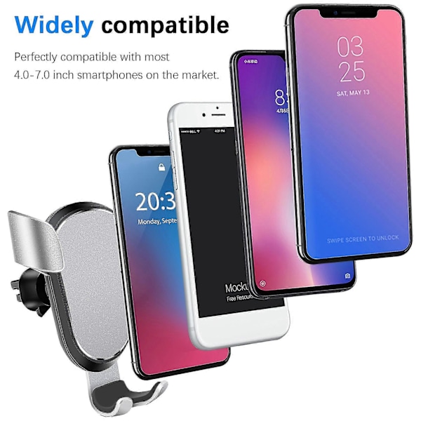 Autopuhelinpidike Tuuletusaukko Autopidike Säädettävä Pidike Iphone12 11 Pro Max Xr Xs X 8 7 P30 Pro:lle