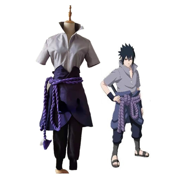 Uchiha Sasuke 6 Generation Ninja Army Cosplay-kostymer för vuxna och barn Prestandakläder hög kvalitet M
