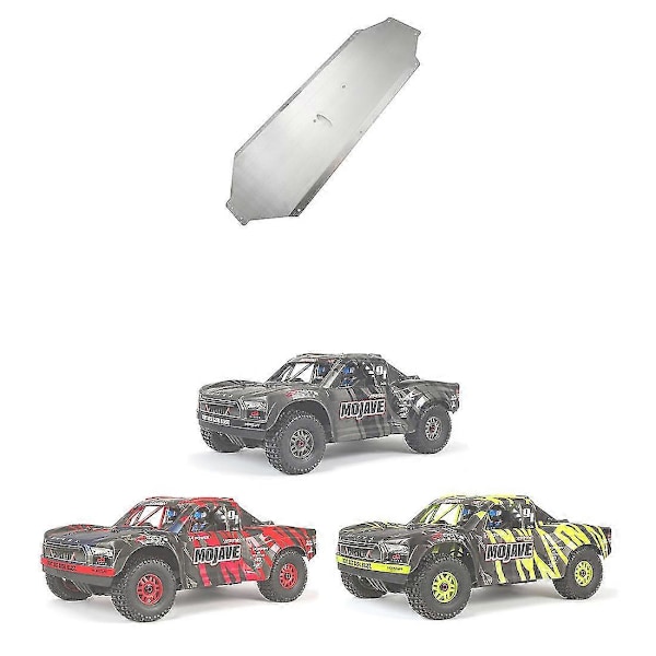 Ruostumattomasta teräksestä valmistettu pohjapanssari Arrma 1/7 Mojave RC-autoon, päivitysosat