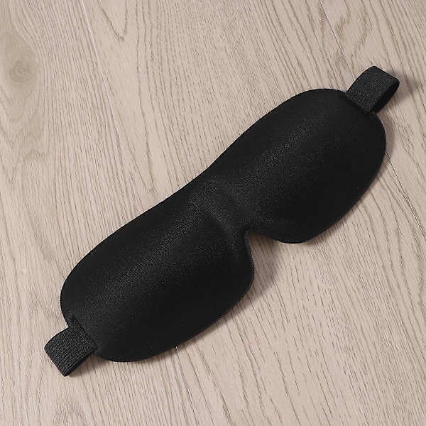 Sovmask Ögonbindel 3D Ögonmask för Tupplur Resa Ljusblock Bekväm (Svart)