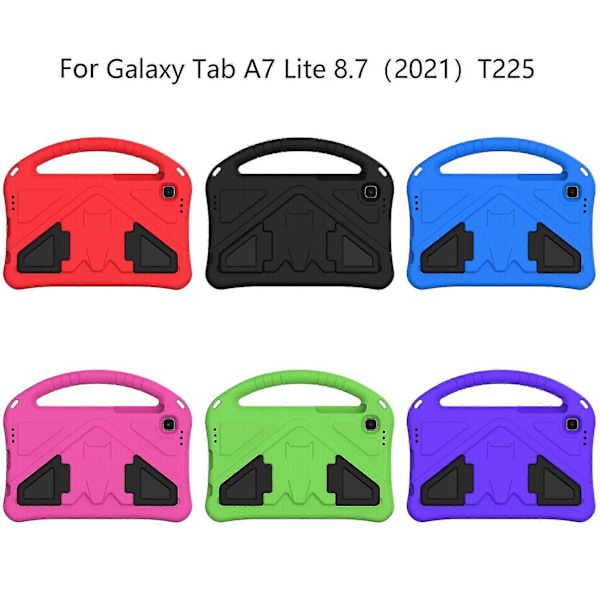 Fodral för Galaxy Tab A7 Lite 8.7 T220/t225 2021 Anti-dropp Fodral Ställ för Filmvisning (g)