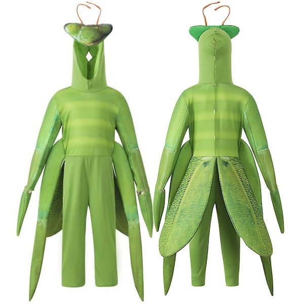 Insekt Kostyme til Barn, Gresshoppe Kostyme til Halloween Cosplay 10-12 Years Old