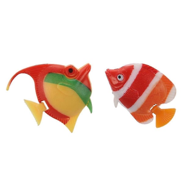 Kunstig Flerfarvet Plastikfisk Ornament 5 stk. Til Akvarium