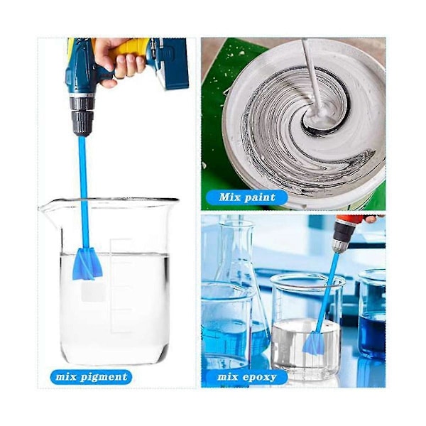 Mixertilbehør til Resin, Pakke med 5 Epoxy Resin Mixer Resin Mixertilbehør, spiralomrører