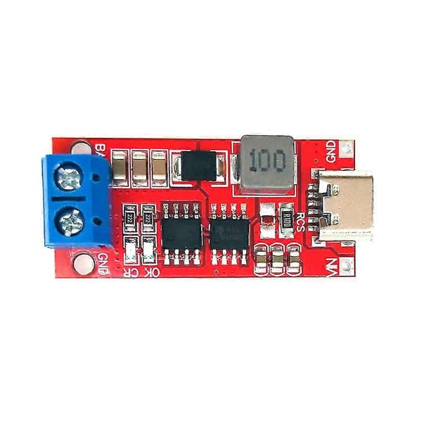 Type-c 2s 1a Boost Modul Polymer Litium Ion Batteri Lader Modul 18650 Litium Batteri Lading