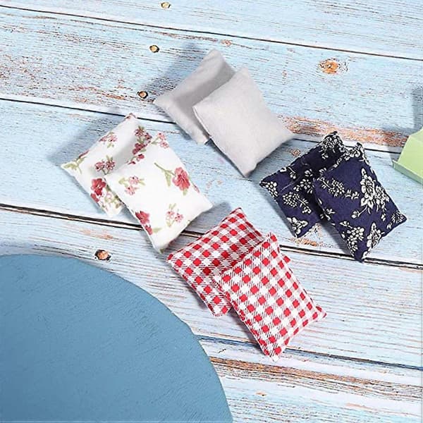 14 stk Mini Hus Sofa Ryggpute Miniatyr Sofa Pynteputer Mini Modell