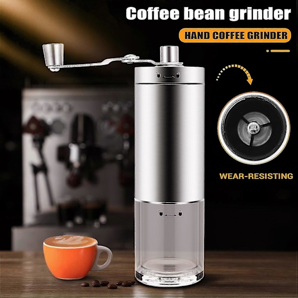 Manuell Kaffekvern - Burr Kvern Håndkaffekvern Bærbar Håndsveiv Kaffebønnekvern For C